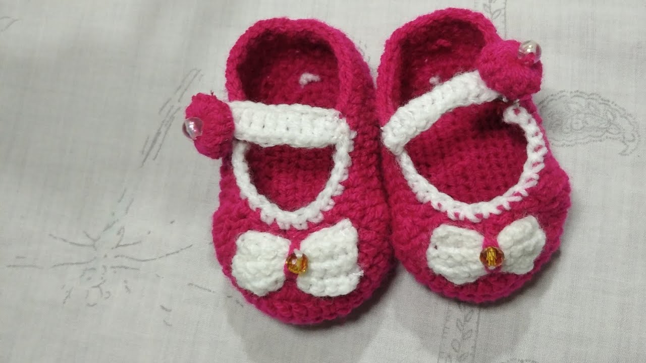 Crochet baby girl booties #crochet #crochet(handwooven grace)