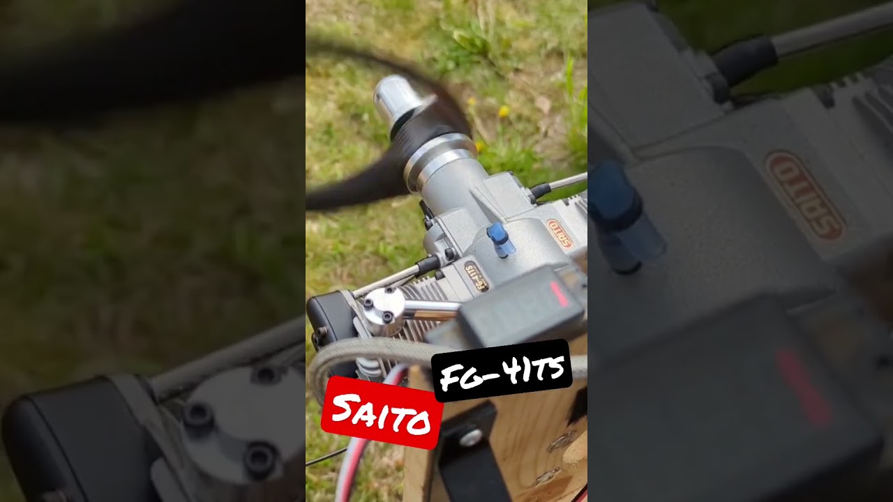 Saitos newest little twin gasoline engine fg-41ts #saitoengine