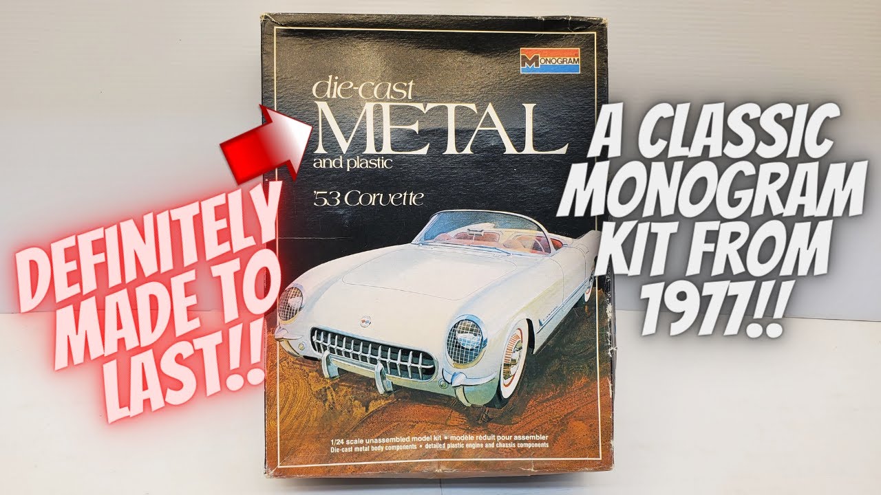 1953 Corvette Metal Model Kit By Monogram Unboxing