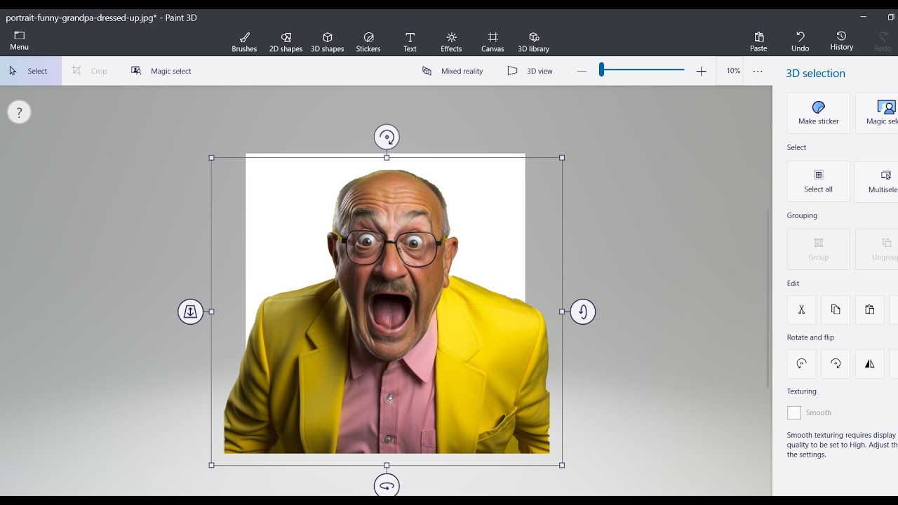 Using Magic Select Tool in Paint 3D  | Step-by-Step Tutorial