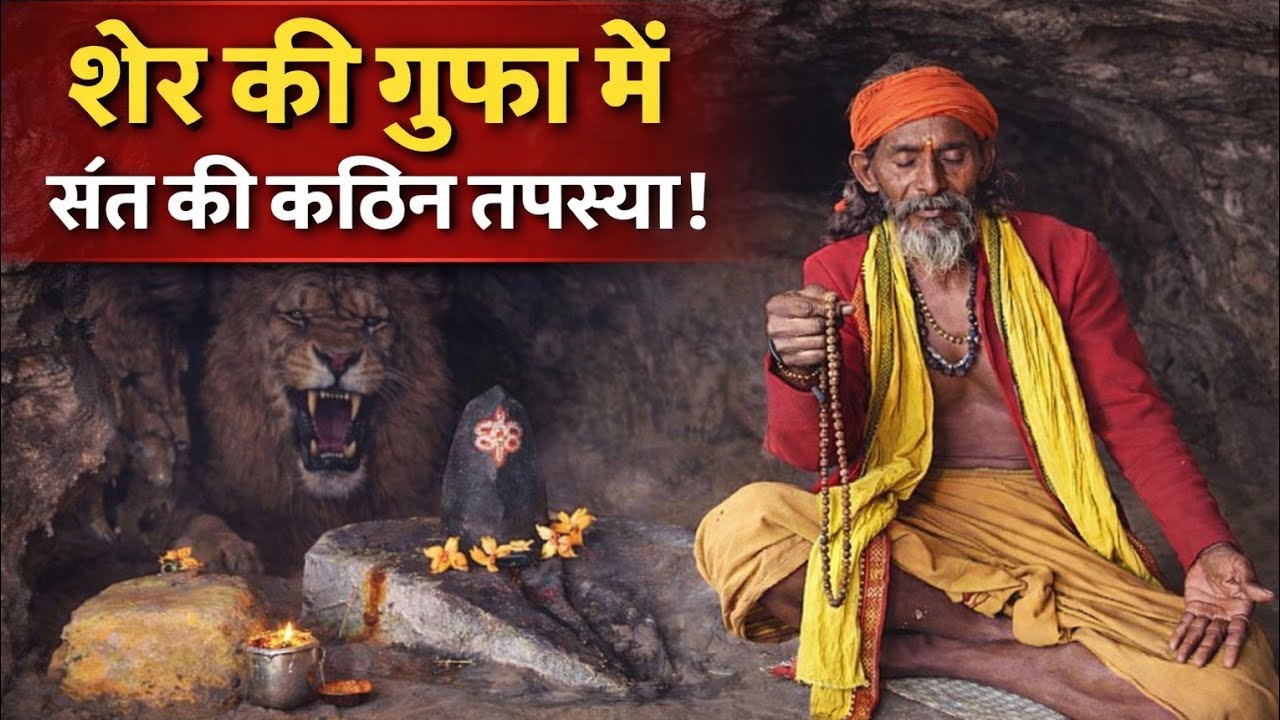 त्यागी संत ने की शेर की गुफा में कठिन तपस्या #chitrakoot #chitrakootculture #sant 