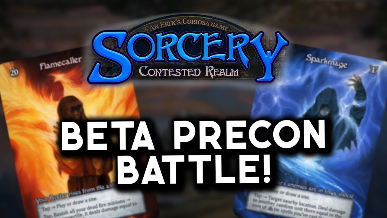 Flamecaller vs Sparkmage - Sorcery Beta Pre-constructed Deck Gameplay!