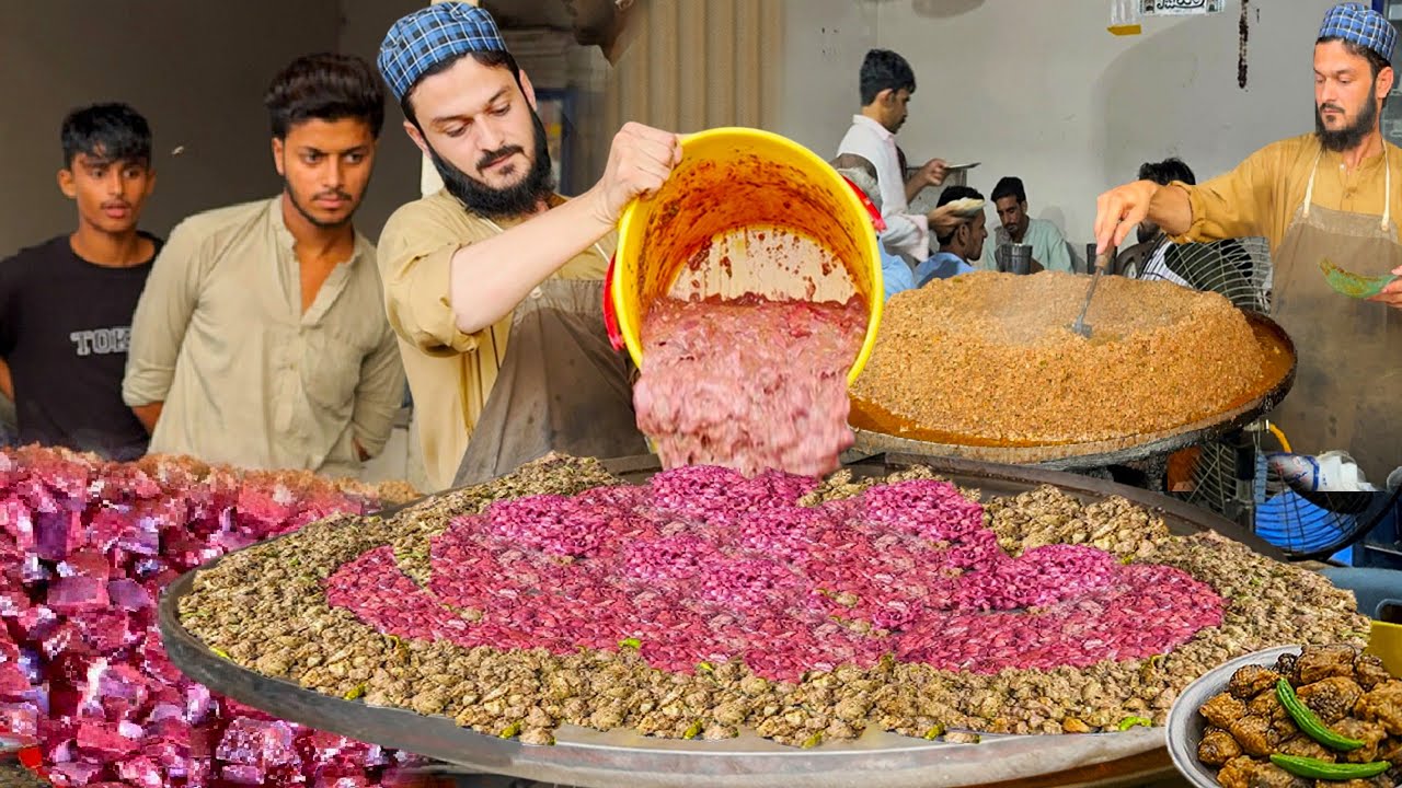 BIGGEST GIANT SIZE TAWA KALEJI FRY MAKING - MUTTON LIVER FRIED RECIPE | PAKISTAN MEAT STREET FOOD