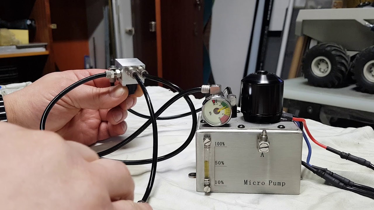 RC hydraulic pump testing