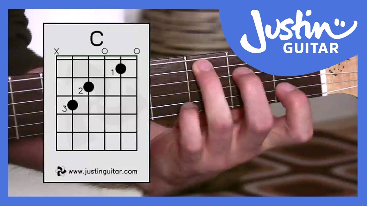 Аккорд C — Гитара для начинающих — Урок игры на гитаре, этап 3 — JustinGuitar [BC-132]