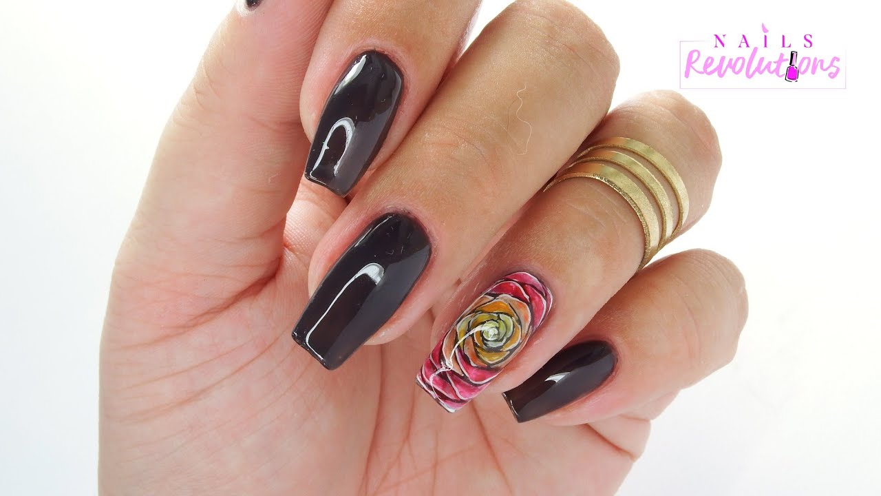 Rose nail art tutorial / Cuccio