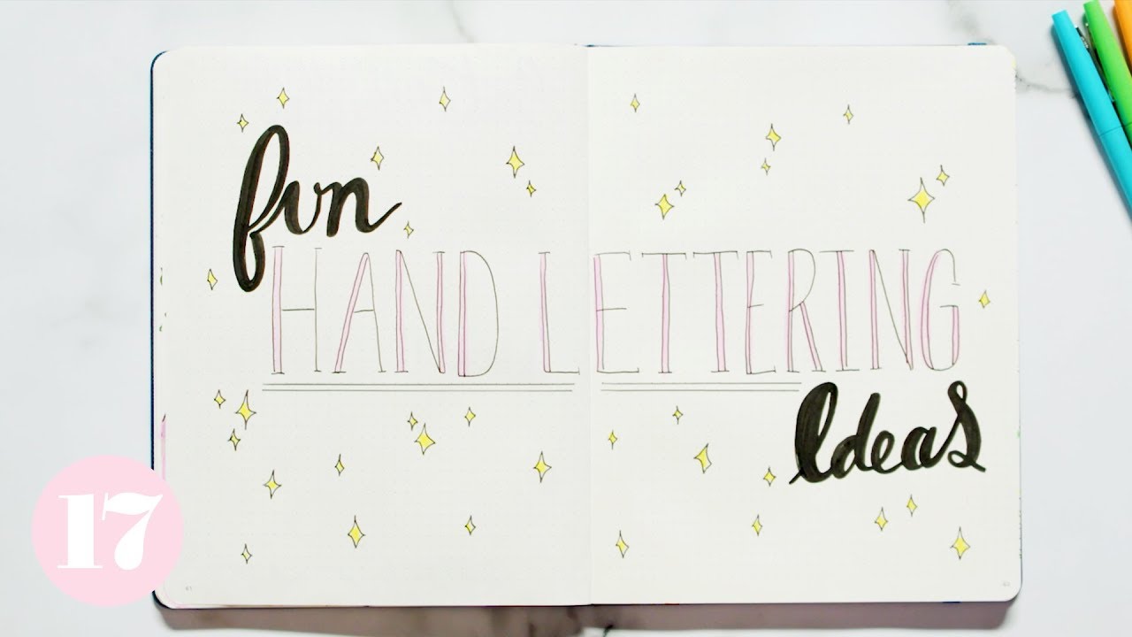 Bullet Journal Handlettering Ideas | Plan With Me