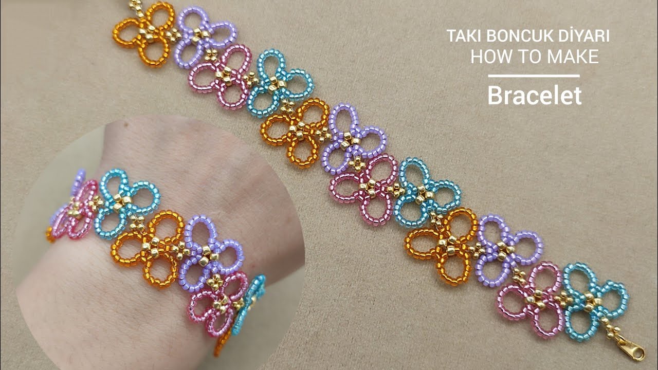 RENKLİ TREND YAZ BİLEKLİĞİ YAPIMI / COLORFUL TREND SUMMER BRACELET MAKING /diy