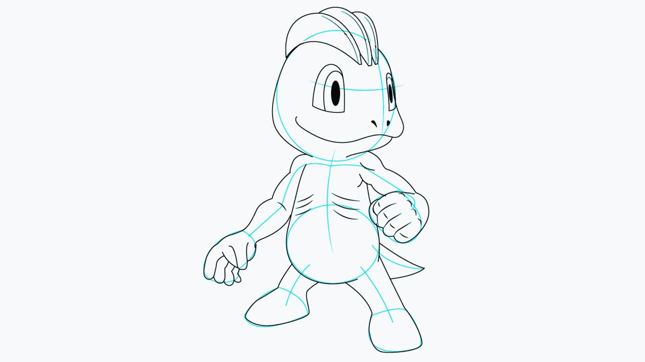 Cómo Dibujar a Machop de Pokémon 💪👊  | Tutorial Fácil en 12 Pasos