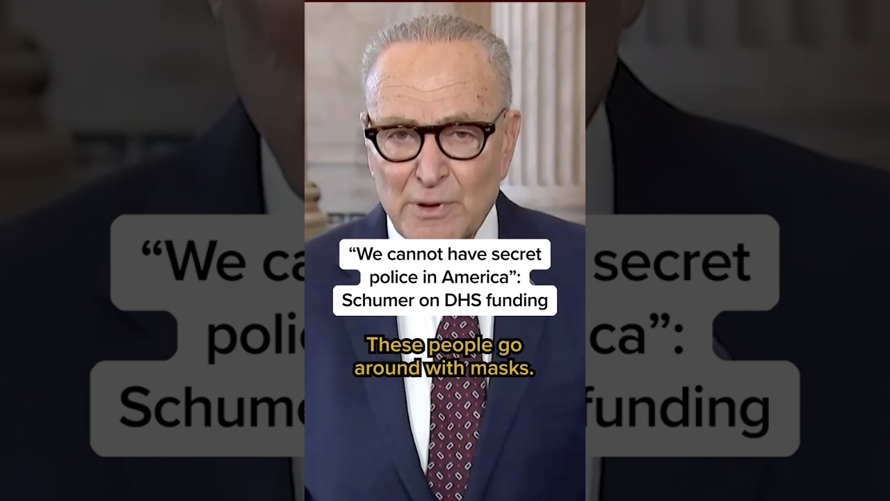 'We cannot have secret police in America': Schumer on DHS funding