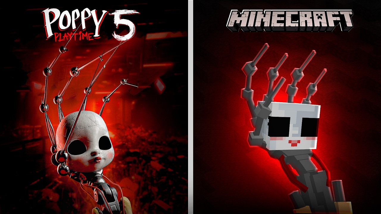 Criei o Trailer POPPY PLAYTIME 5 Cinematico no Minecraft