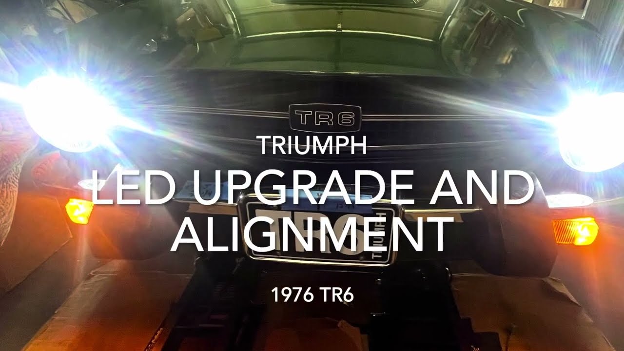 Triumph LED Headlight Upgrade and Alignment TR6