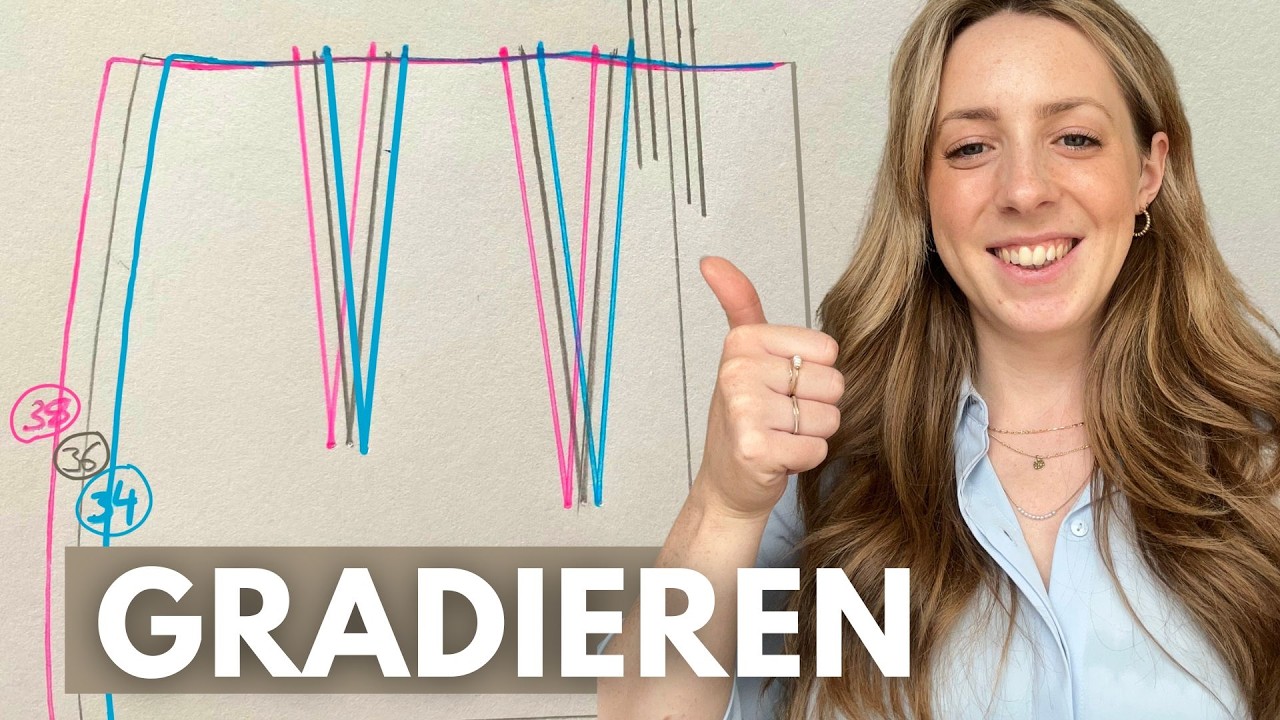 GRADIEREN |  Wie man ein Schnittmuster vergrößert und verkleinert | Rock gradieren