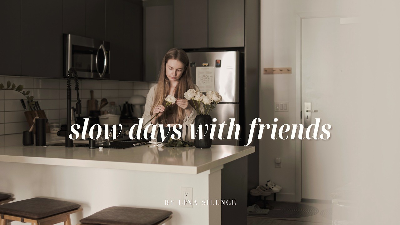 A Cozy Weekend with Friends | cooking dinner, dessert & slow moments