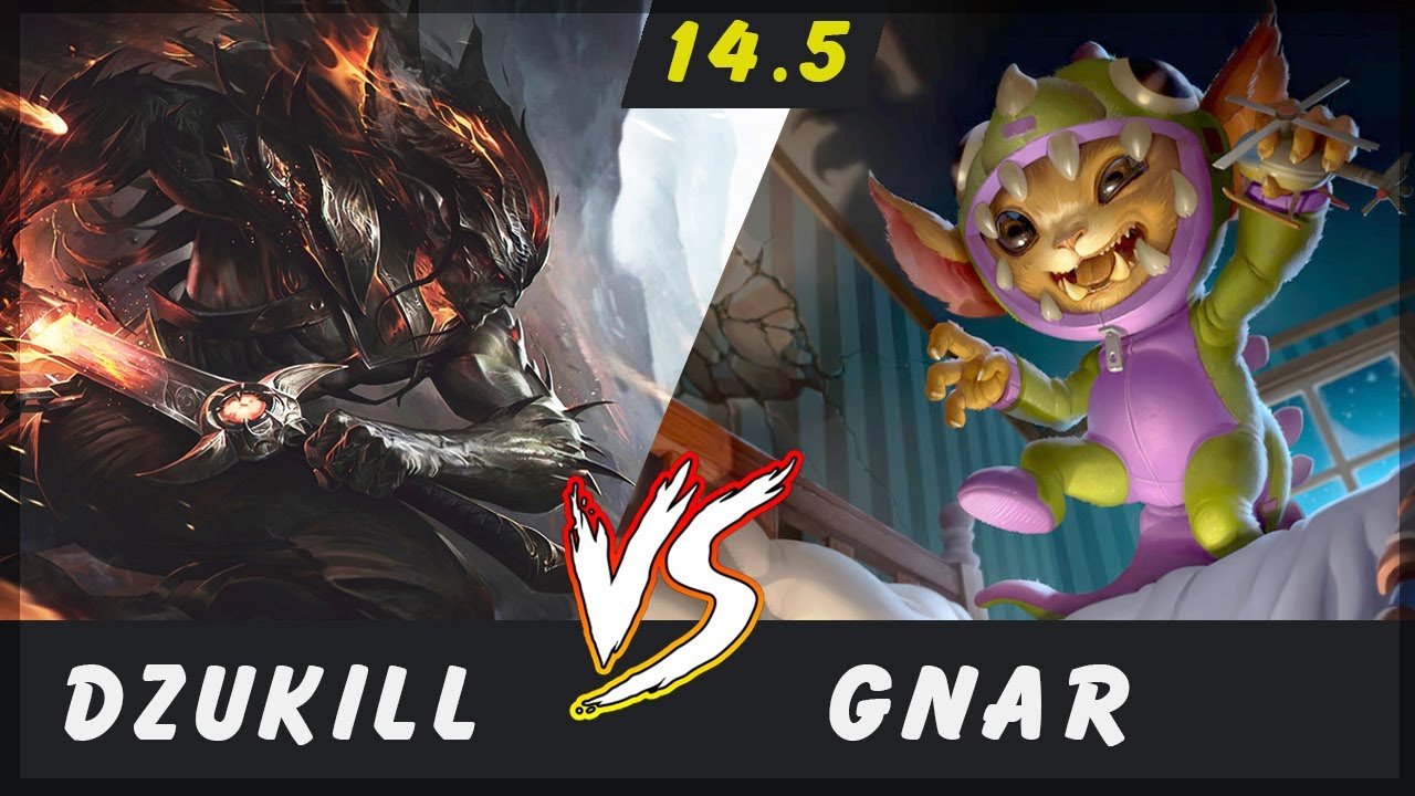 Dzukill - Yasuo vs Gnar TOP Patch 14.5 - Yasuo Gameplay