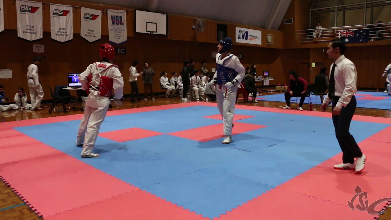 2018 VIUC - Liam Coultas (MON) vs Max Partos (MON) - Male Black Belt Sparring (Feather)
