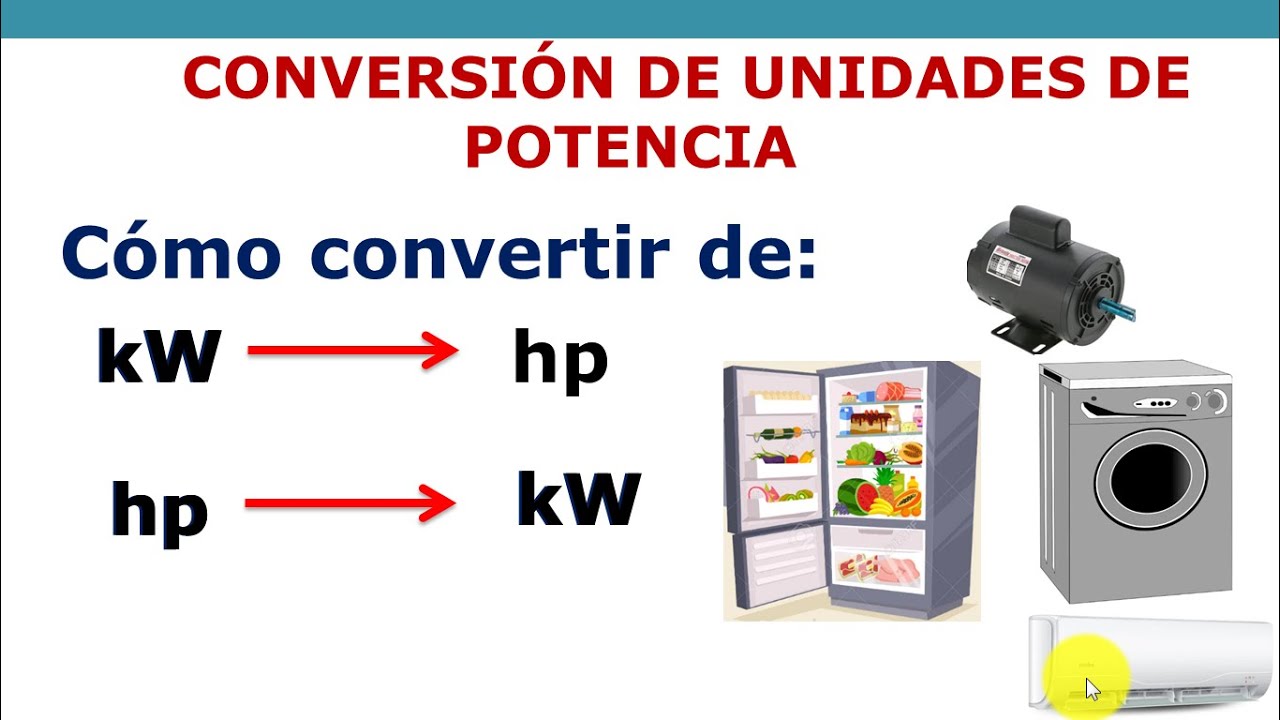 Como convertir de kW a hp / hp a kW - unidades de potencia