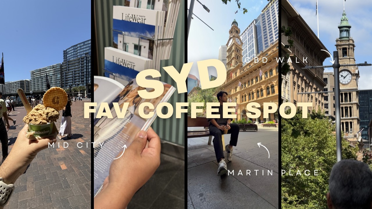 Sydney CBD Walk Vlog 🇦🇺 | Best Coffee in Martin Place ☕ Ice Cream by the Harbour & Opera House Stop