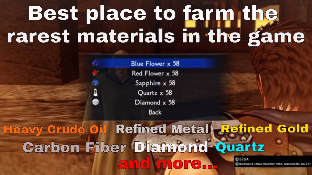 Best place to farm the rarest materials in the game Fist of the North Star Lost Paradise PS4