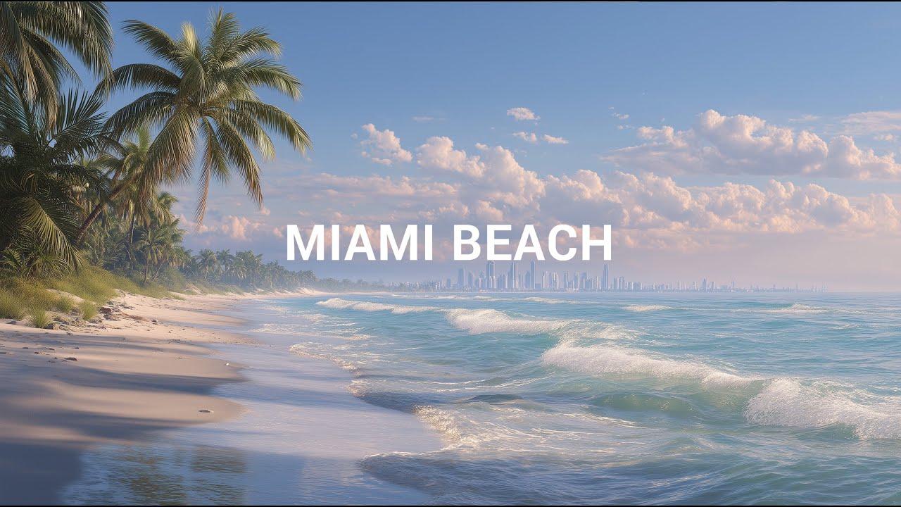 Relaxing Chillout Music 🌴 Ocean Waves & Modern Coastline 🌴Miami Beach