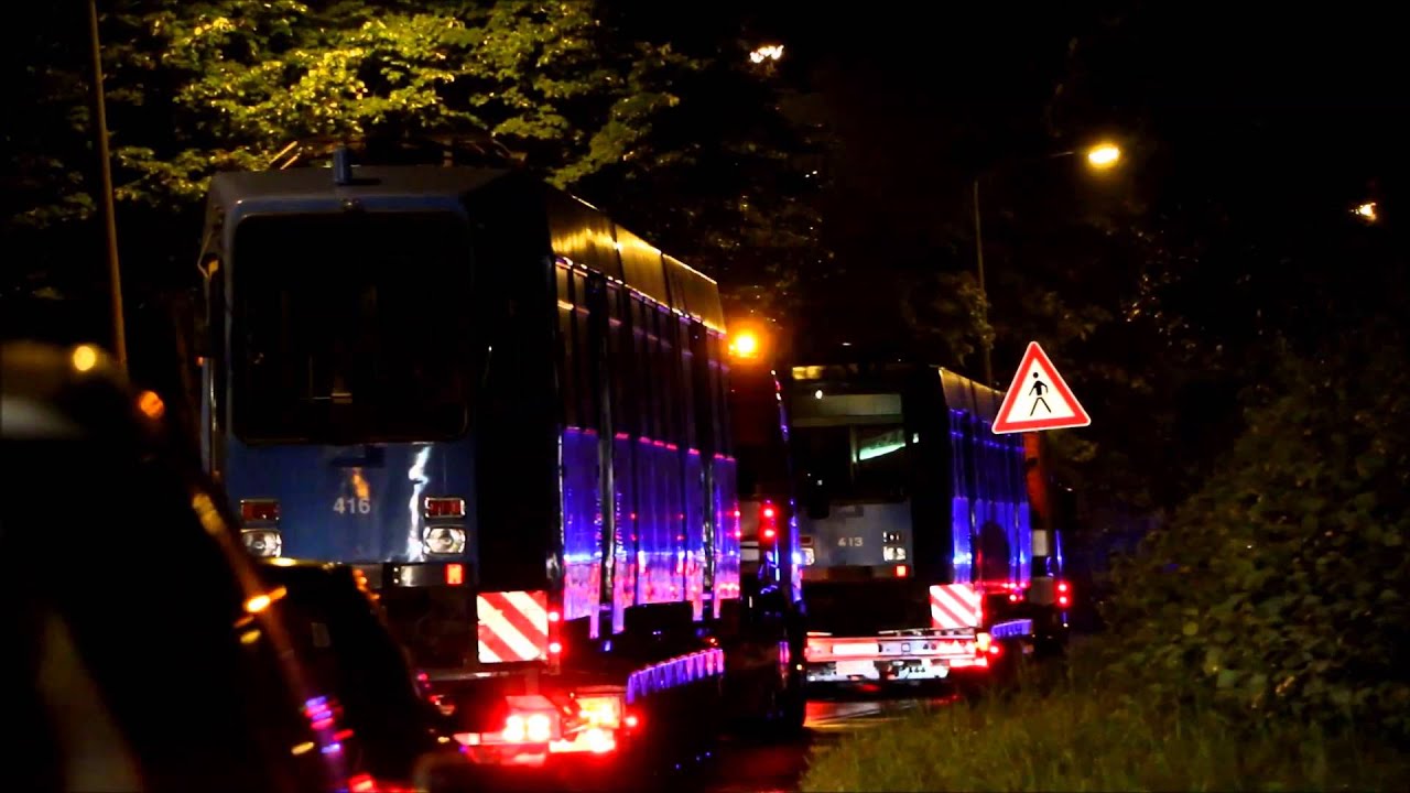 Tram Kassel - Autoverfolgung Abtransport N8C 413 und 416 bis Paderborn