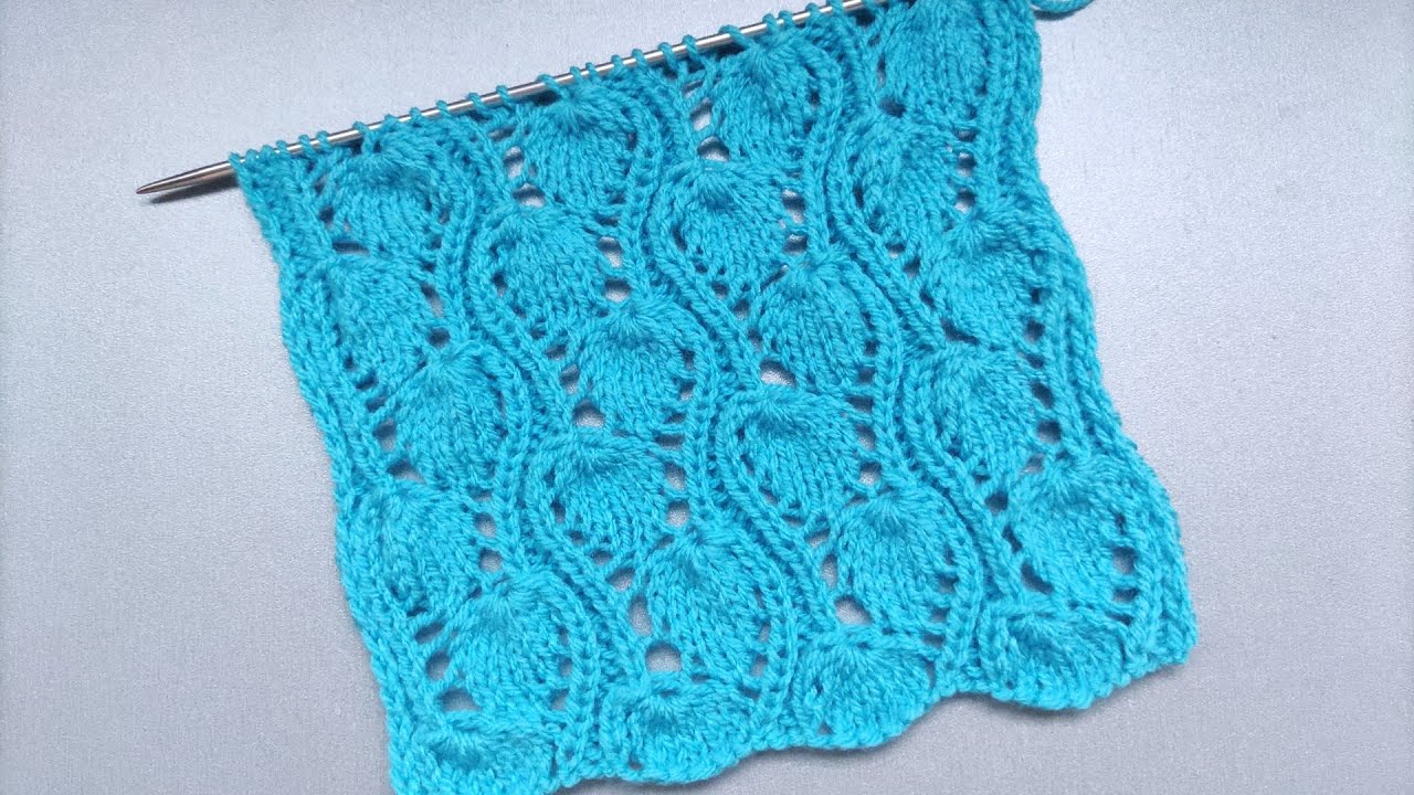 Lace Stitch Knit Pattern| Ajourmuster stricken| Punto traforato ai ferri | Punto calado a dos agujas
