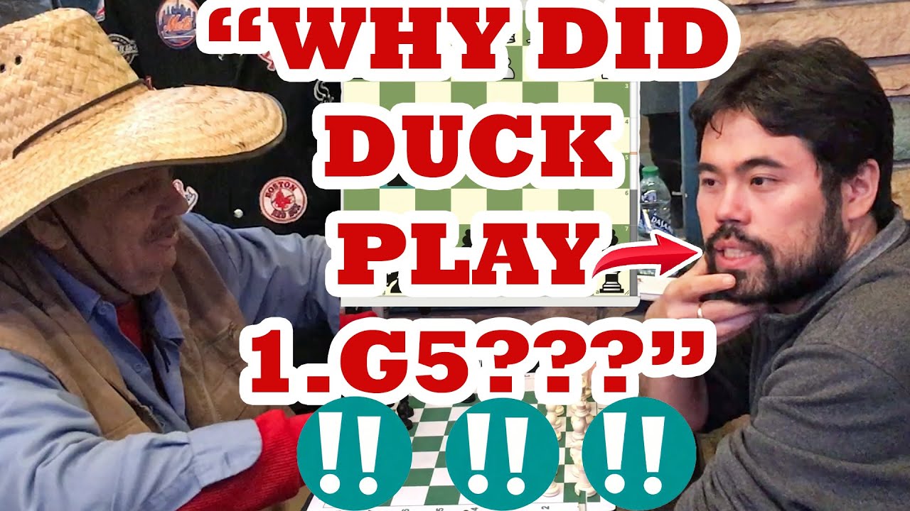 GM Hikaru Finds FM Wizard's 1.g5 Kinda Sus! GM Hikaru Nakamura vs FM Mark The Duck