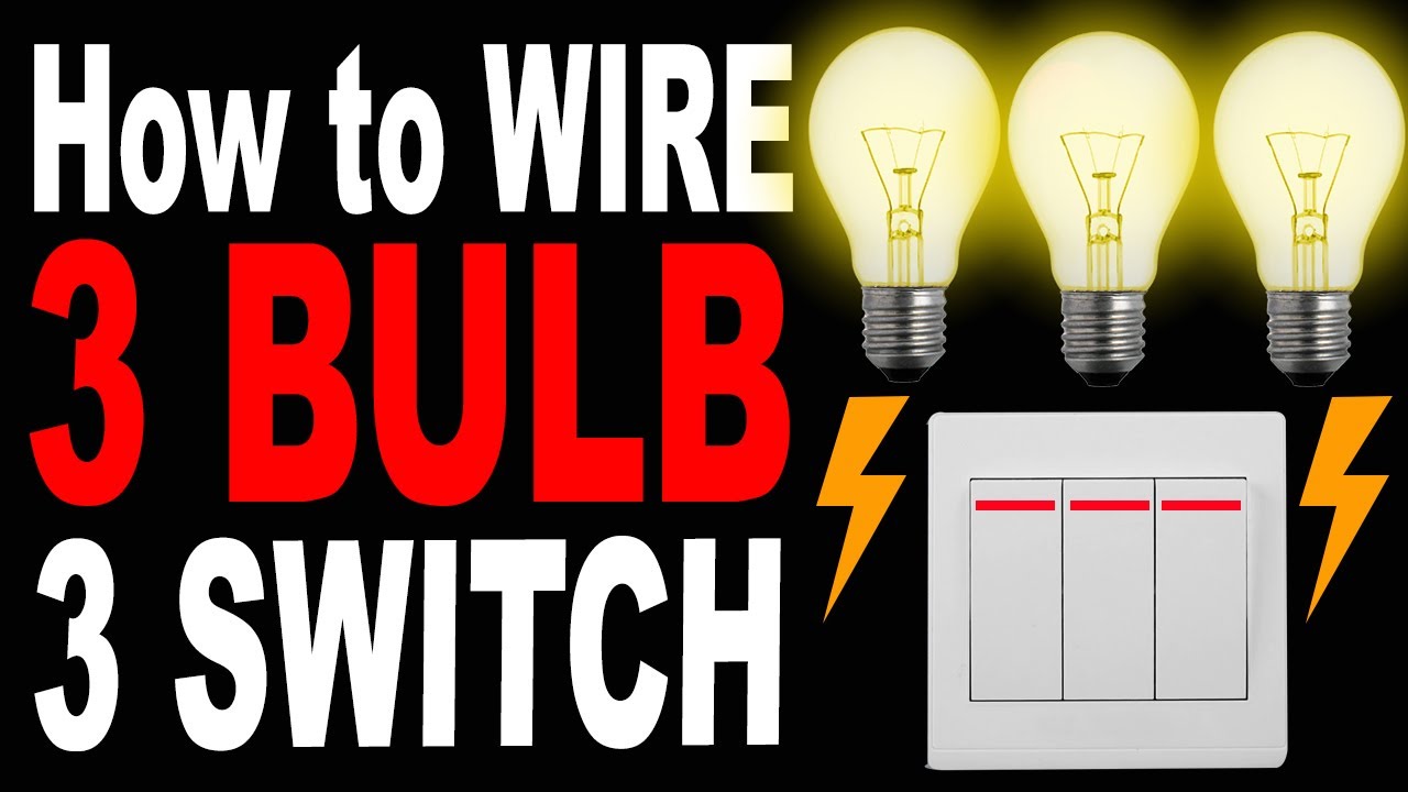 How to WIRE 3 bulb 3 switch wiring installation / Cara pemasangan Lampu 3 suis DIY