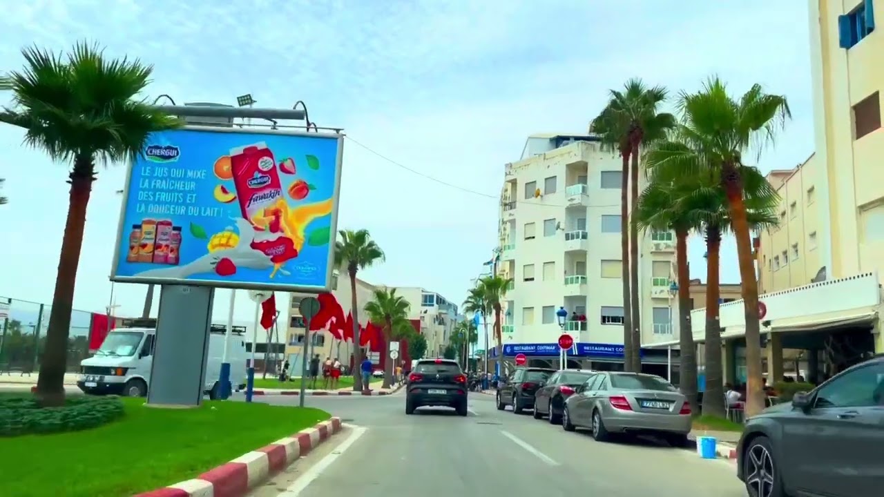 Martil 2024 driving downtown Morocco Africa | video 4k HDR 60fps