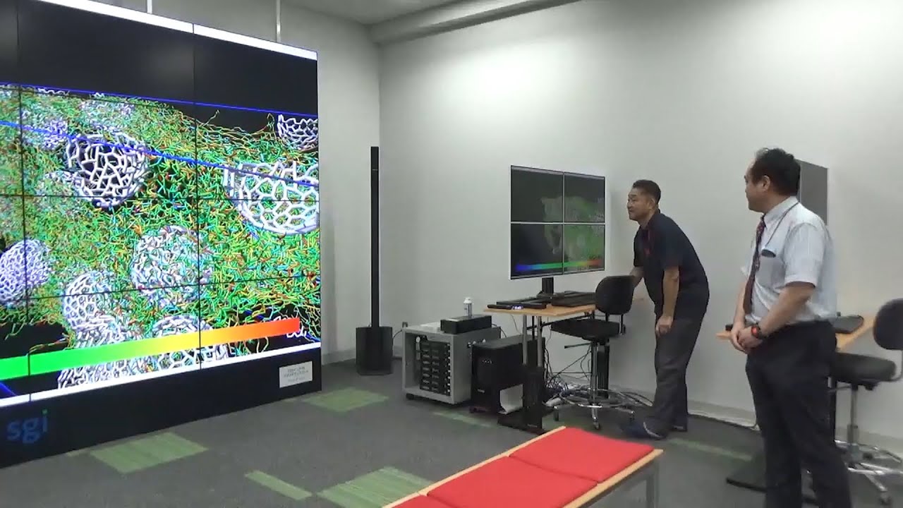 スーパーコンピュータ「不老」 可視化室ガイドツアー