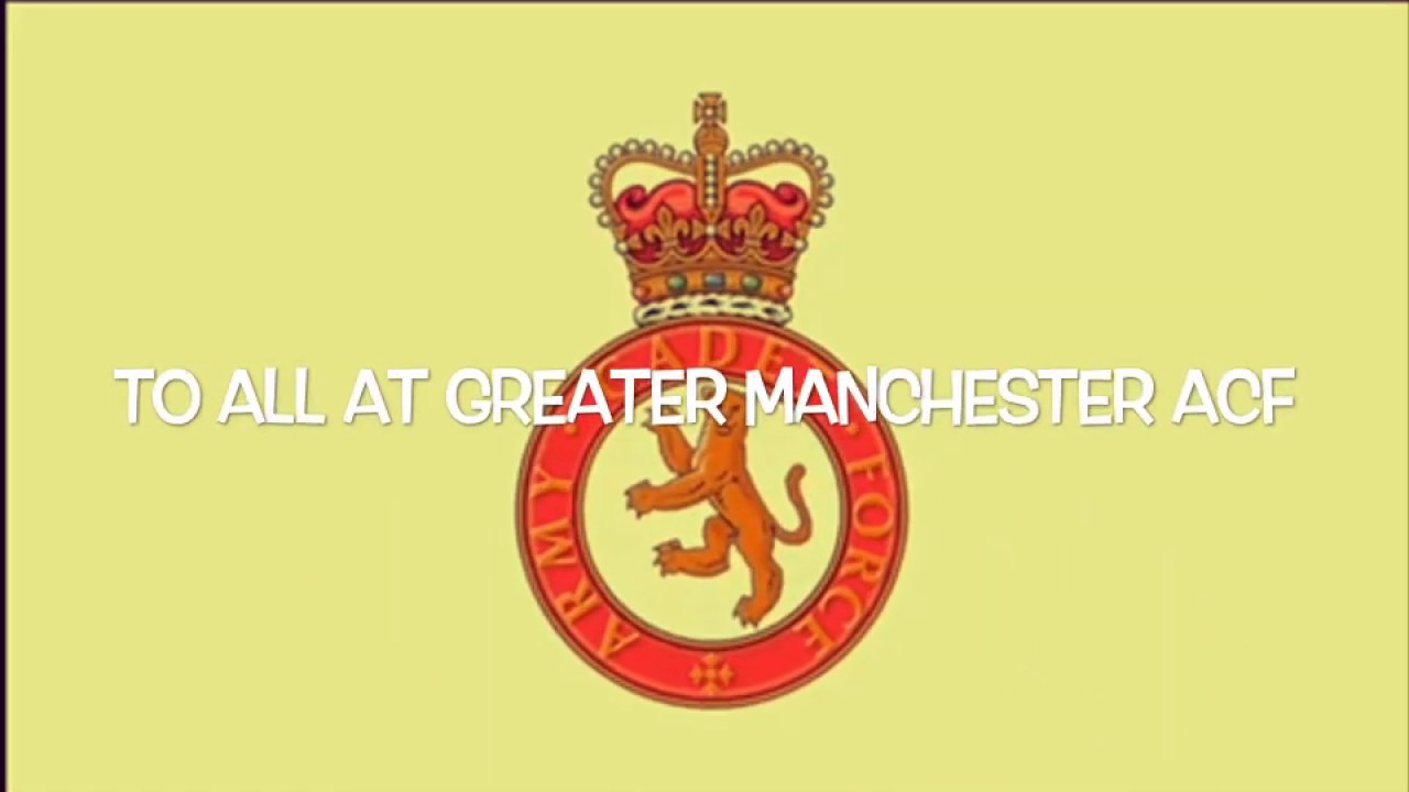 The cast of Our Girl wishing Good Luck to cadets from Greater Manchester ACF going on Annual Camp.