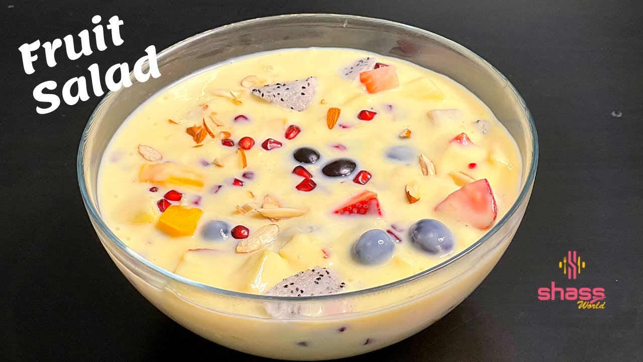 Fruit Salad Recipe | Fruit Custard Recipe | Fruit Salad Recipe Malayalam | SHASS WORLD 210