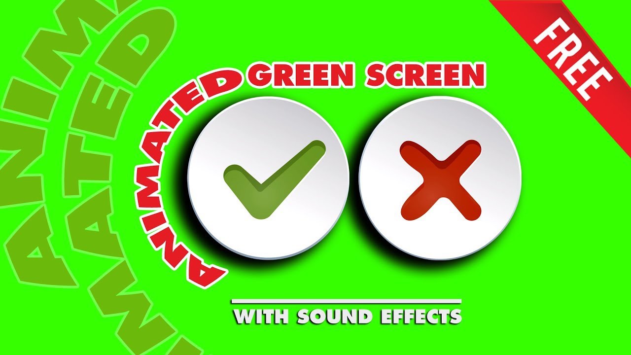 Correct wrong animation green screen || yes no animated pop up Sign with sound || NVS Record