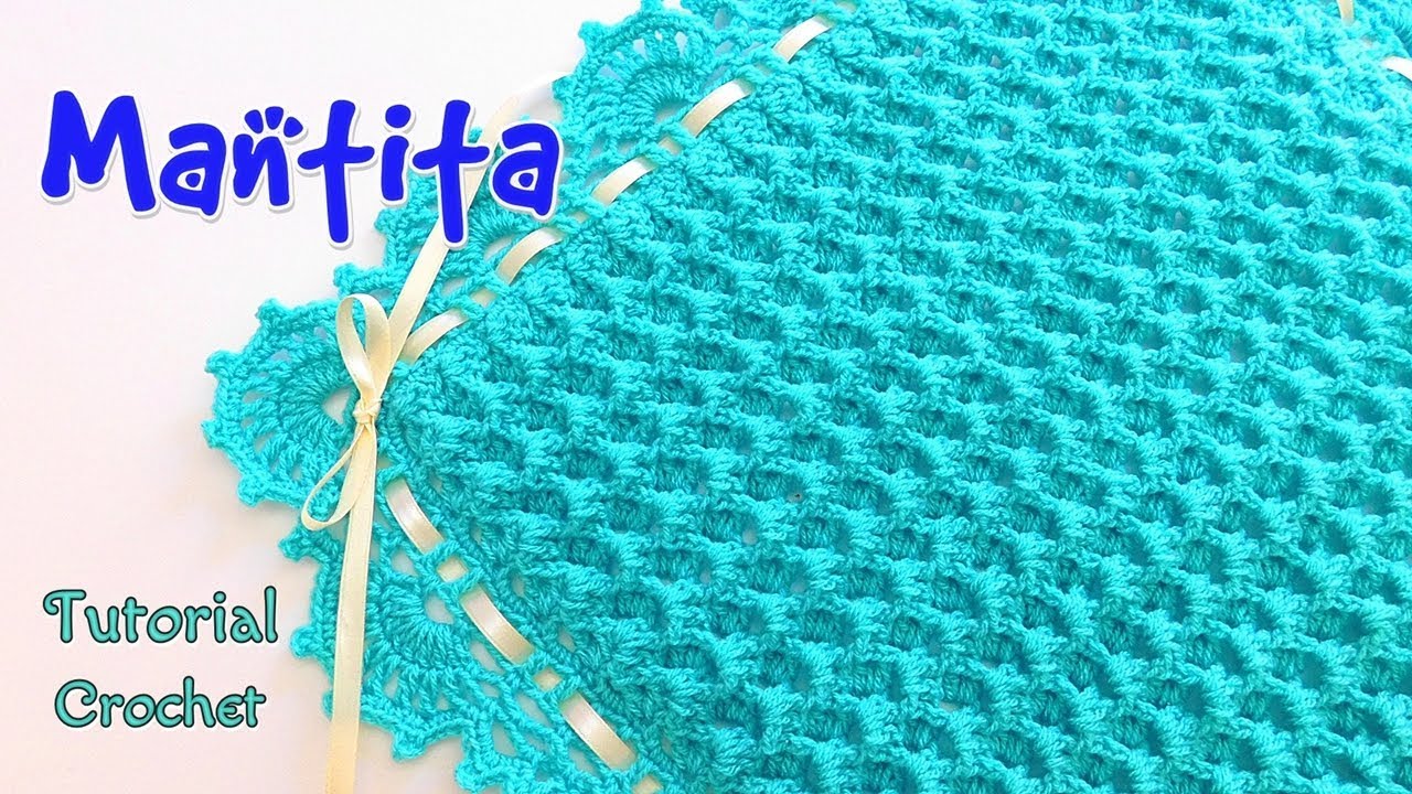Como tejer una Mantita o Cobija en Punto Relieve a crochet - ganchillo
