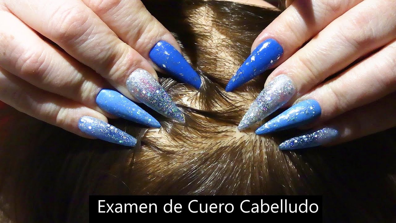 ASMR Scalp Check with Long Nails (Close Up) | Examen de Cuero Cabelludo | ASMR en Español