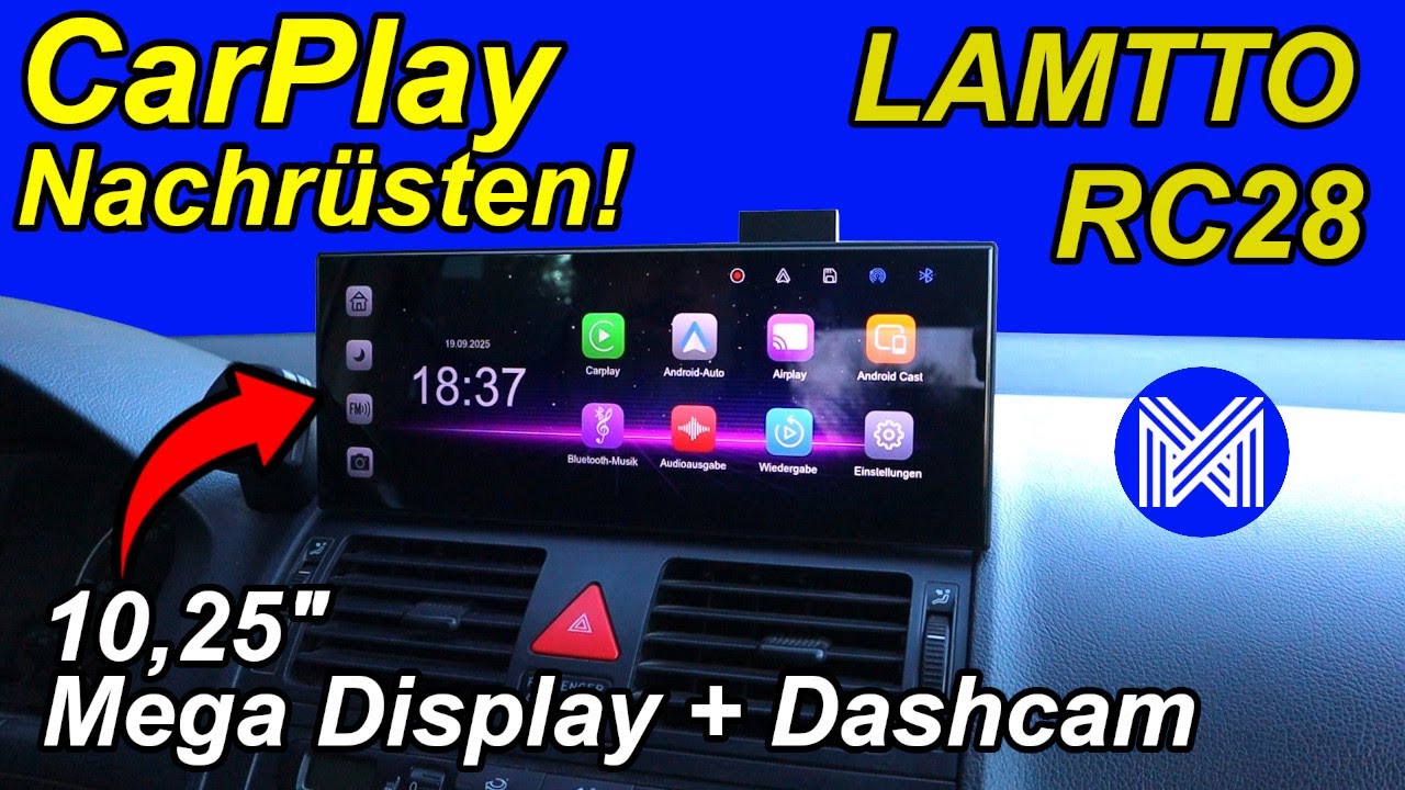 LAMTTO RC28 CarPlay Display 🚘 | 10,25 Zoll Wireless CarPlay, Android Auto & Dashcam im Test