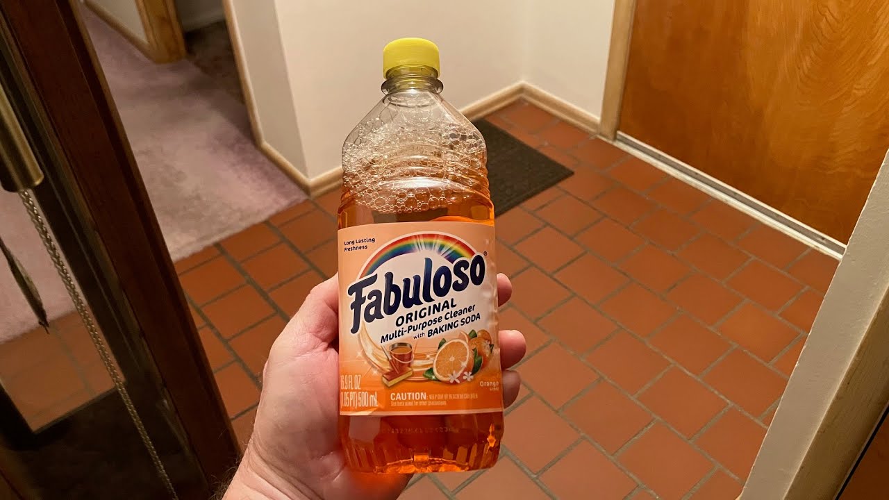 Мытье пола с ароматом апельсина Fabuloso