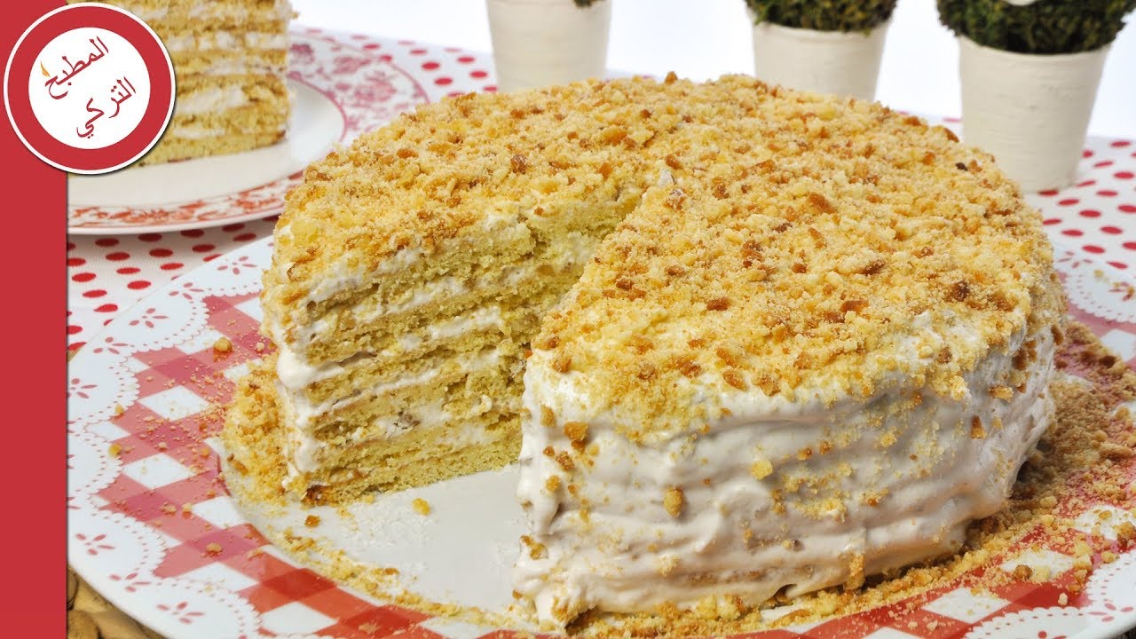 ألذ طعم ممكن تدوقيه لكيك العسل الروسية (honey cake) خطوة بخطوة 😍