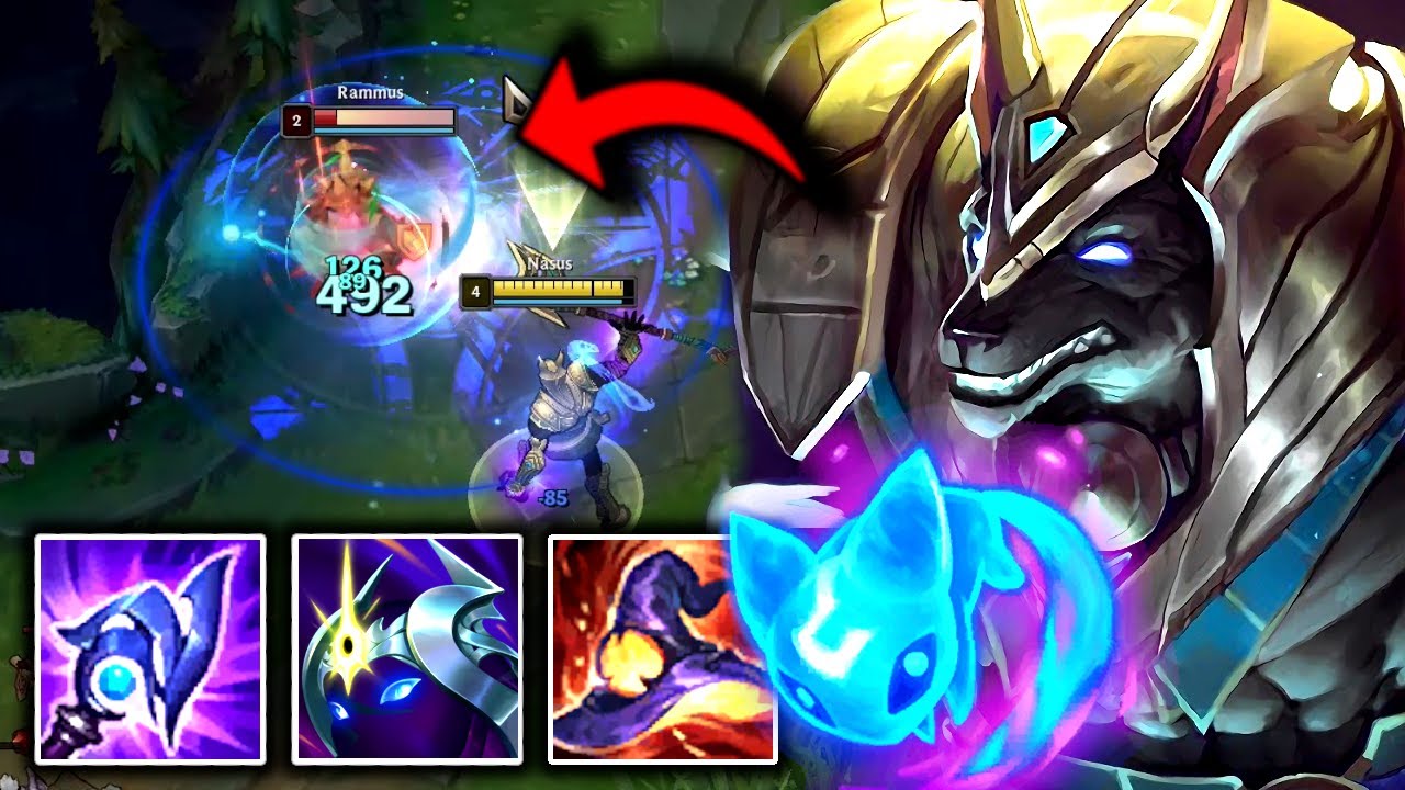 This Nasus Build Turns him into a BRAINLESS S+ CARRY (JUST E SPAM AND WIN) - League of Legends