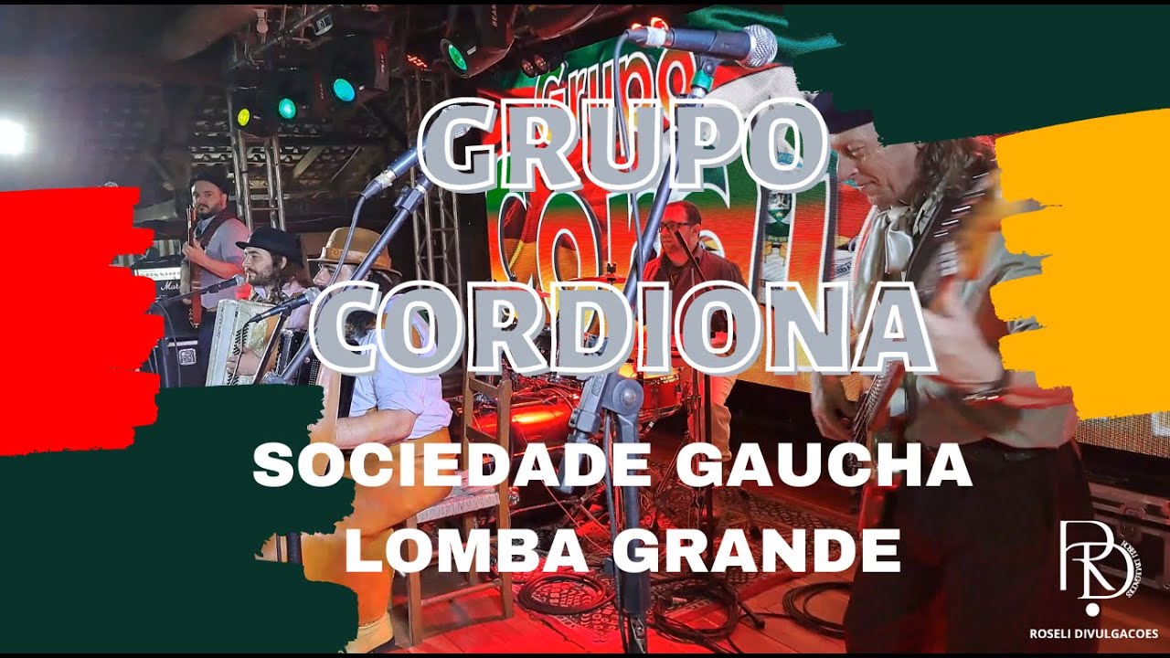 No palco com GRUPO CORDIONA - SOCIEDADE GAUCHA LOMBA GRANDE