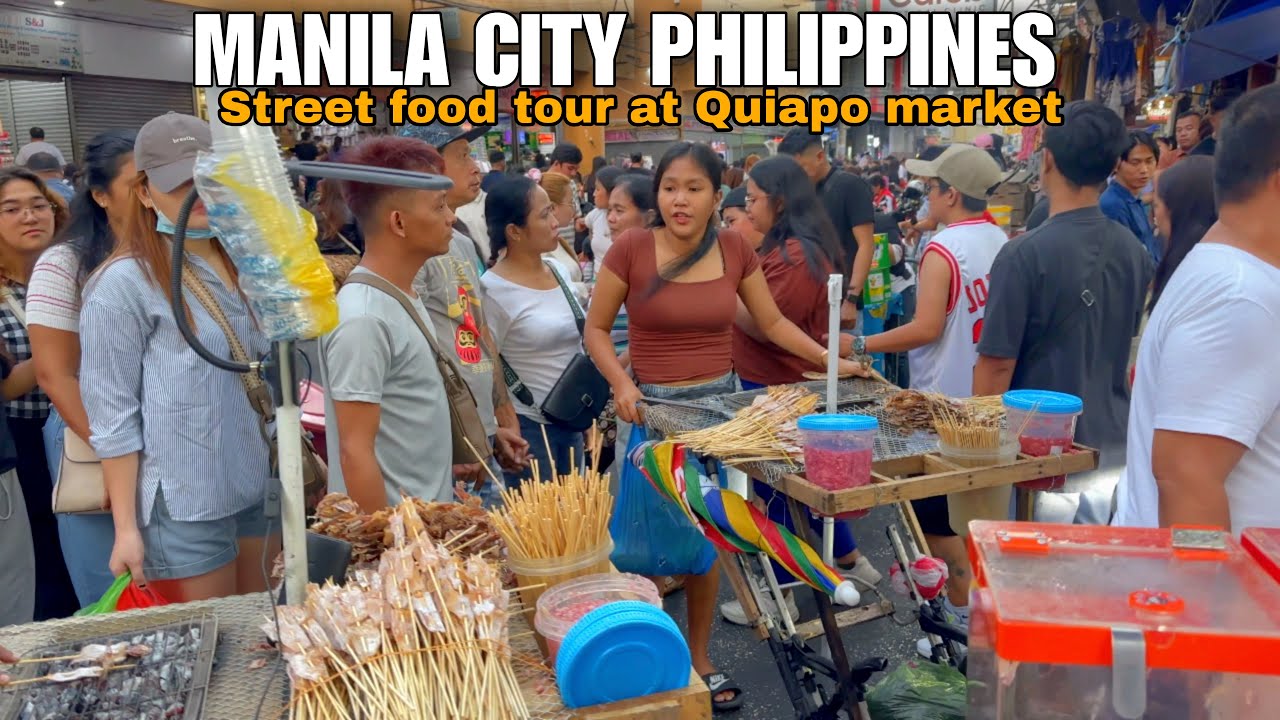 STREET FOOD TOUR IN MANILA CITY 2026| insane crowds at Quiapo Market [4k] walking tour 