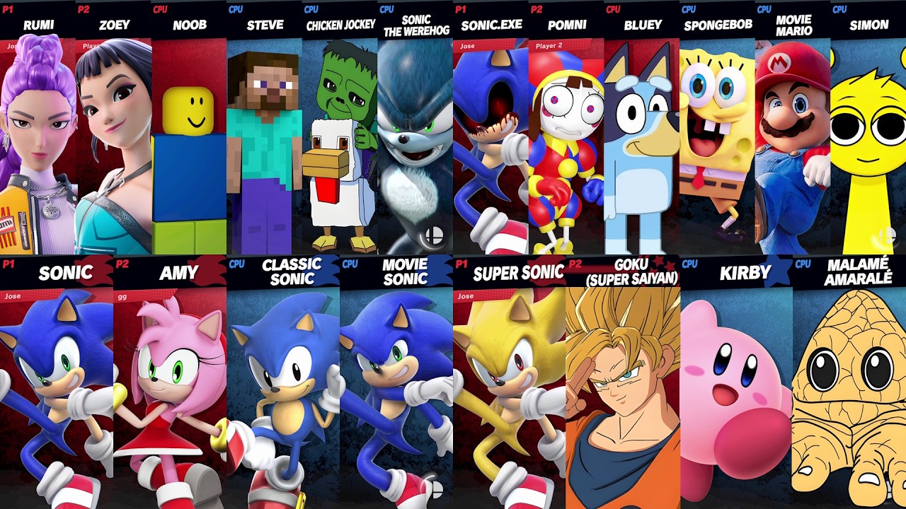 Playing Roblox Games MADE BY YOUTUBERS in Super Smash Bros Ultimate