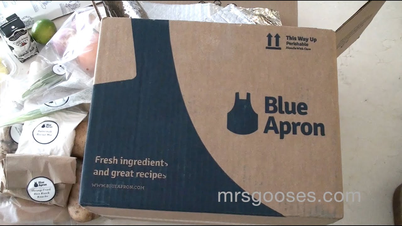 Unboxing a Blue Apron Food Box