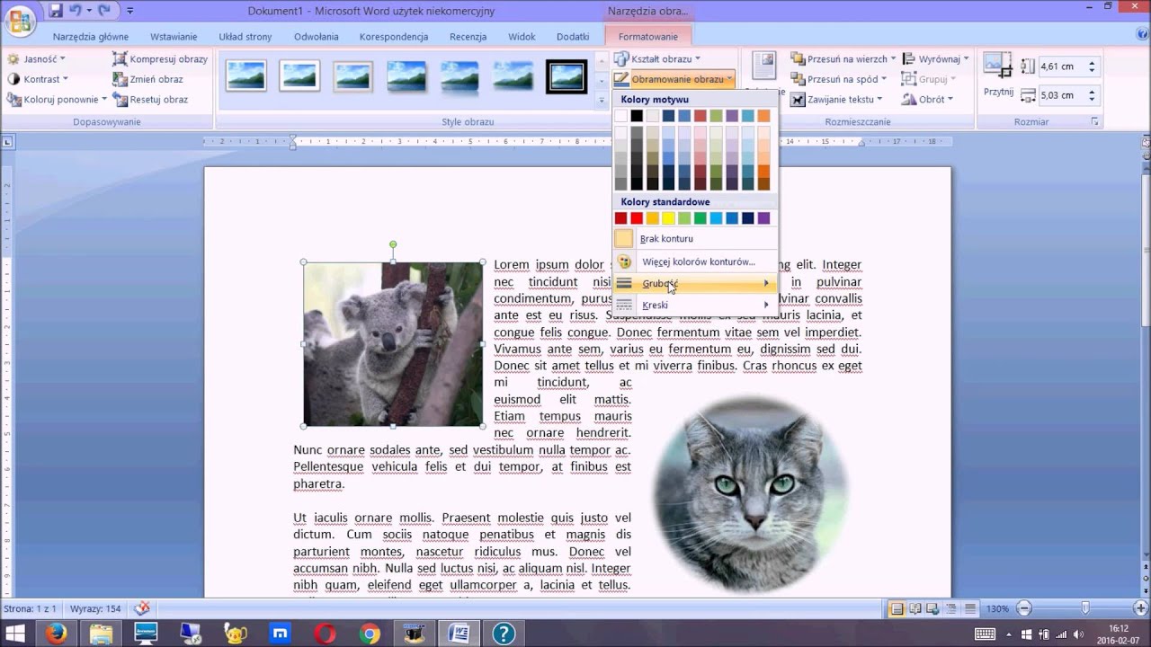 Wstawianie i edycja obrazów - MS Word 2007 Pl