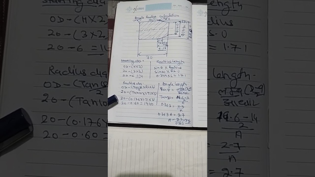 Angle with Radius calculation