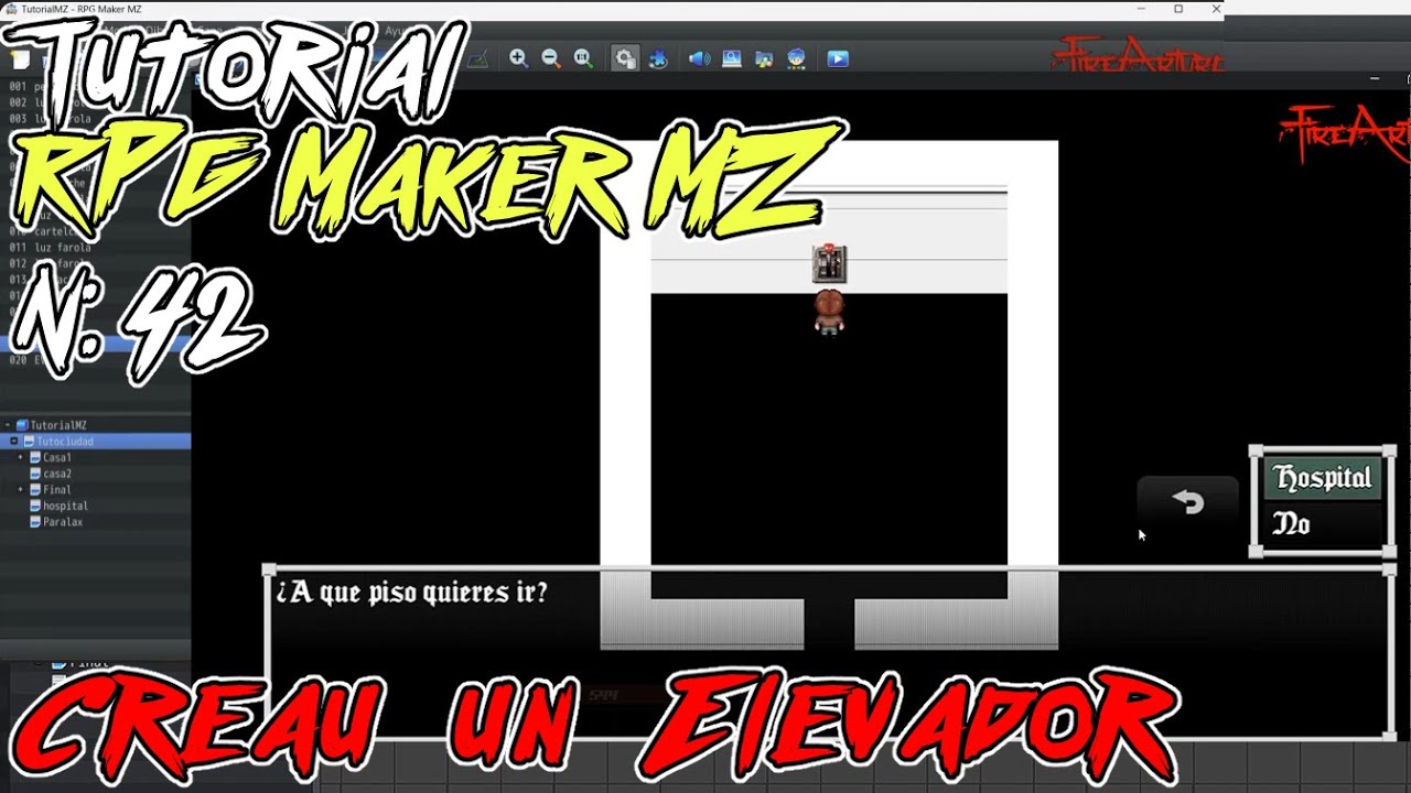 42-Tutorial RPG Maker MZ: Como crear un elevador (Fácil) | #FireArturo