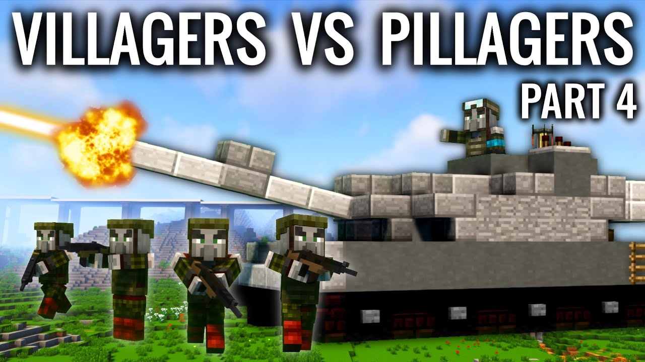 VILLAGERS VS PILLAGERS - Modern Warfare in Minecraft | Part 4
