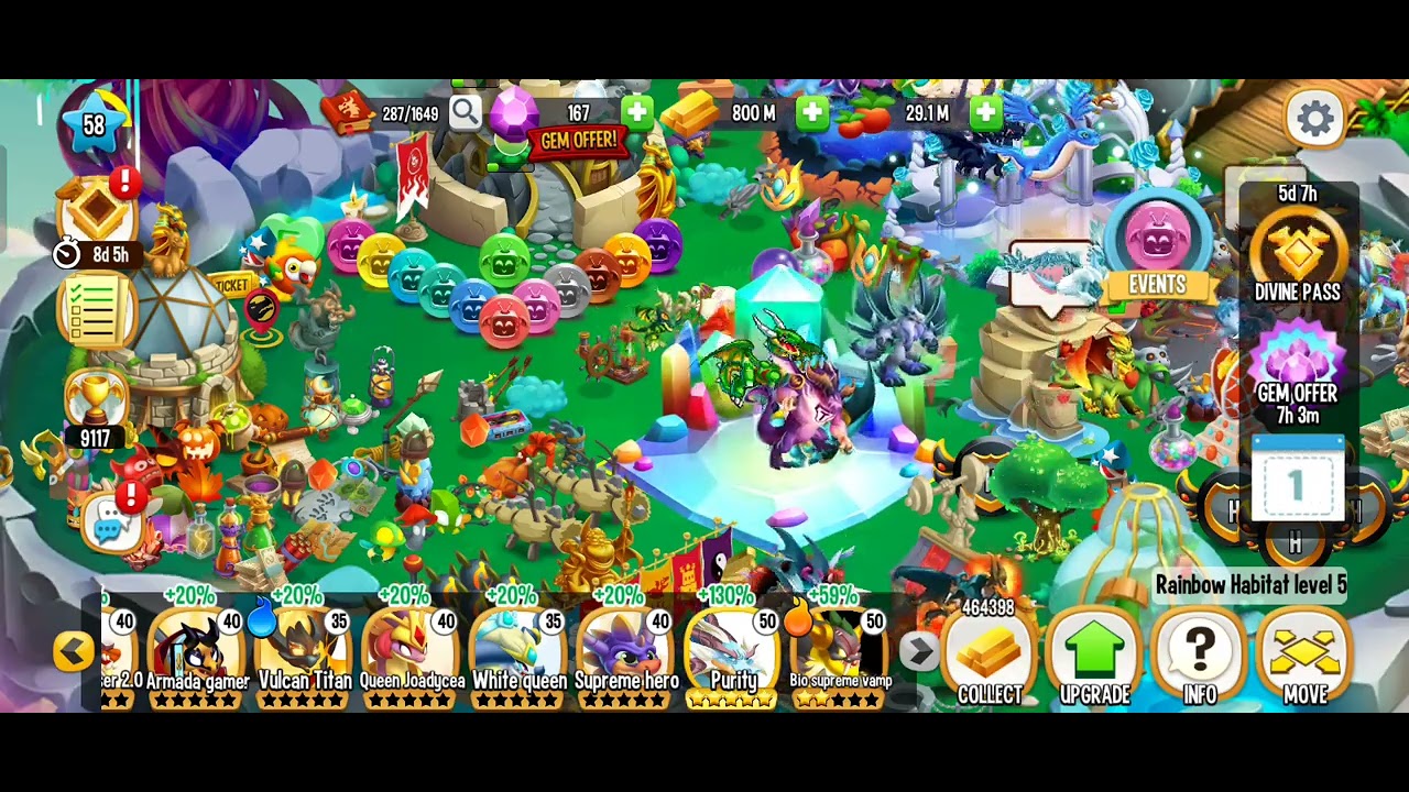 leveling my rainbow habitat