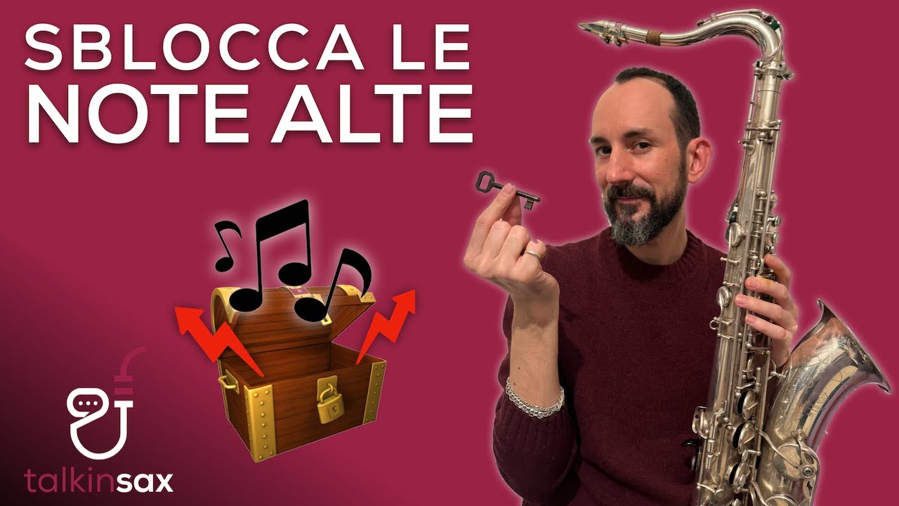 SAX  sblocca le NOTE ALTE in 4 esercizi con PDF