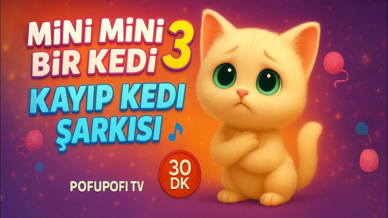 Mini Mini Bir Kedi 3 😺 Kayıp Kedi Şarkısı (30 DAKİKA) | 🎵 Eğlenceli ve Eğitici Çocuk Şarkıları